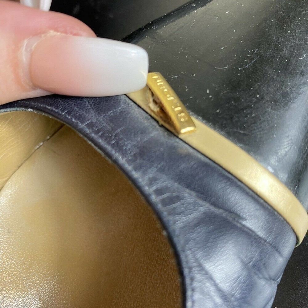 St. John Italy Vintage Cap Toe Pointed Toe Slip On Heels 6.5B - Picture 8 of 8